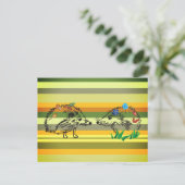Romantische Herfst Briefkaart Hedgehogs Tekenen Br (Staand voorkant)