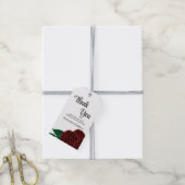 Romantische Herfst buiten bruiloft mooie rode roze Cadeaulabel (Met Touw)