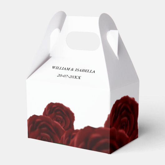 Romantische Herfst buiten bruiloft prachtige rode  Bedankdoosjes (Voorkant Zijde)