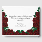 Romantische Herfst buiten bruiloft prachtige rode  Gastenboek (Achterkant)