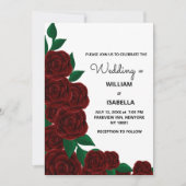 Romantische Herfst buiten bruiloft prachtige rode  Kaart (Voorkant)