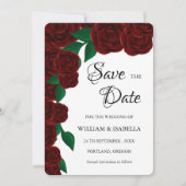 Romantische Herfst buiten bruiloft prachtige rode  Save The Date (Voorkant)