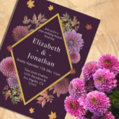 Romantische herfst Dahlia bruiloft brunch Kaart