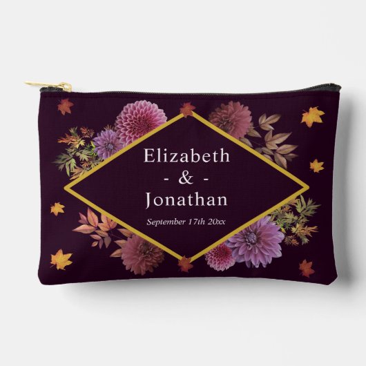 Romantische herfst Dahlia bruiloft Etui (Voorkant)