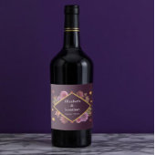 Romantische herfst dahlia bruiloft likeurfles etiket