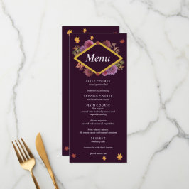 Romantische herfst Dahlia bruiloft Menu