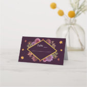 Romantische herfst Dahlia bruiloft Plaatskaartje (Voorkant)