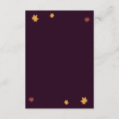 Romantische herfst Dahlia bruiloft register Informatiekaartje (Achterkant)