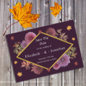 Romantische herfst Dahlia bruiloft Save The Date