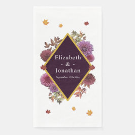 Romantische herfst Dahlia bruiloft Servet