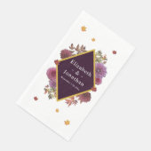 Romantische herfst Dahlia bruiloft Servet (Hoek)