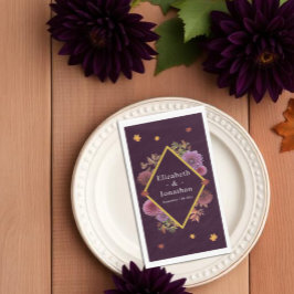 Romantische herfst dahlia bruiloft servet