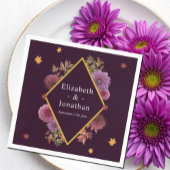 Romantische herfst Dahlia bruiloft Servet