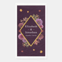 Romantische herfst Dahlia bruiloft Servet