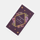 Romantische herfst Dahlia bruiloft Servet (Hoek)