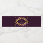 Romantische herfst Dahlia bruiloft Waterfles Etiket (Enkel label)