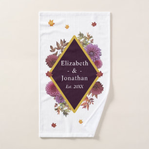 Romantische Herfst Dahlia Handdoek