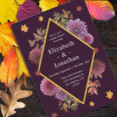 Romantische herfst Dahlia koppels douche Kaart