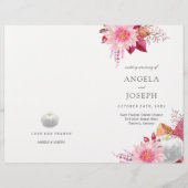 Romantische Herfst Dahlias Wedding Programs (Voorkant)