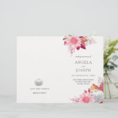 Romantische Herfst Dahlias Wedding Programs (Staand voorkant)