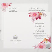 Romantische Herfst Dahlias Wedding Programs (Voorkant / Achterkant)