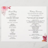 Romantische Herfst Dahlias Wedding Programs (Achterkant)