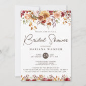 Romantische Herfst Floral Vrijgezellenfeest Kaart (Voorkant)