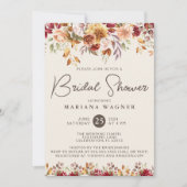 Romantische Herfst Floral Vrijgezellenfeest Kaart (Voorkant)
