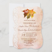 Romantische Herfst in de liefde kant oude papieren Kaart (Voorkant)