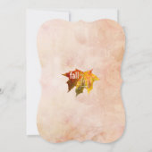 Romantische Herfst in de liefde kant oude papieren Kaart (Achterkant)