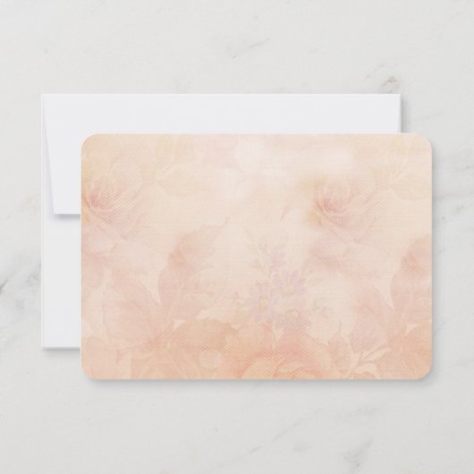 Romantische Herfst in Liefde Trouwen RSVP Invitati (Achterkant)