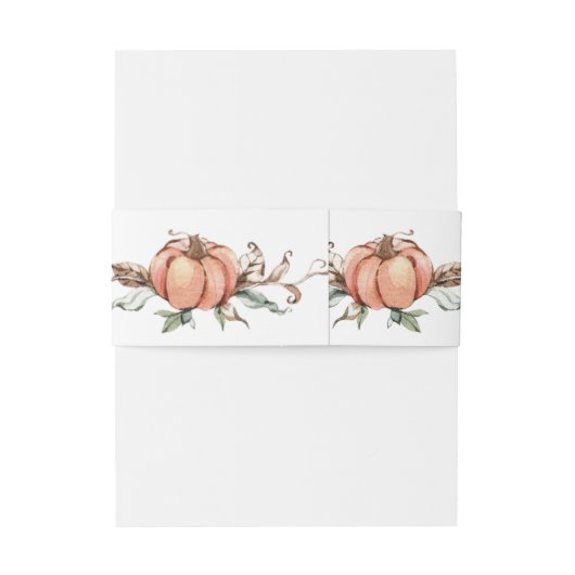 Romantische Herfst Invitation Band Uitnodigingen Wikkel (Achterkant Voorbeeld)