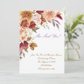 ROMANTISCHE HERFST KLEUREN BRUIDSDOUCHE UITNODIGIN KAART (Staand voorkant)
