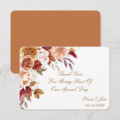 ROMANTISCHE HERFST KLEUREN VRIJGEZELLENFEEST BEDANKKAART (Voorkant / Achterkant)