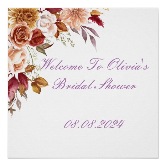 ROMANTISCHE HERFST KLEUREN VRIJGEZELLENFEEST WELKO PERFECT POSTER (Voorkant)