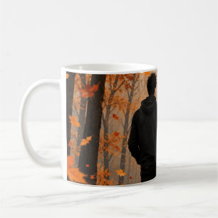 Romantische Herfst Koppel Mok Herfst Bos Koppel