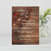 Romantische Herfst Lantaarns Weddenschap Kaart (Staand voorkant)