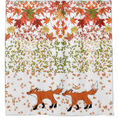 Romantische Herfst Maple laat Memorable Home Wilde Douchegordijn (Voorkant)