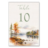 Romantische herfst meer bruiloft kaart (Voorkant)