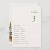 Romantische herfst meer Trouwtafel Zitplaatsen Kaa Kaart (Voorkant / Achterkant)