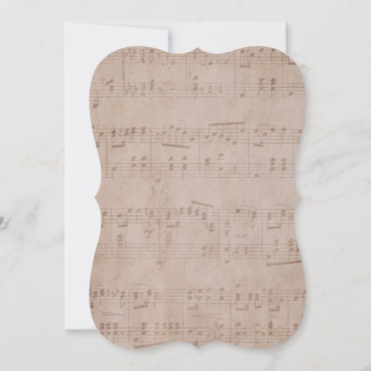 Romantische Herfst Muziekblad Huwelijksuitnodiging Kaart (Achterkant)