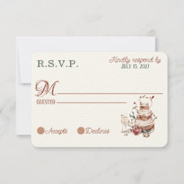 Romantische Herfst Oranje Specerijen RSVP-kaarten Kaart
