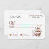 Romantische Herfst Oranje Spice RSVP kaarten (Voorkant / Achterkant)