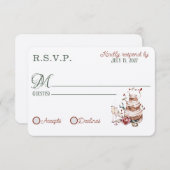 Romantische Herfst RSVP kaarten (Voorkant / Achterkant)