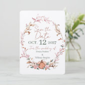 Romantische herfst save the dates date (Staand voorkant)