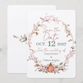 Romantische Herfst Save The Dates Save The Date (Voorkant / Achterkant)