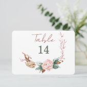 Romantische Herfst Tafel Nummers Save The Date (Staand voorkant)