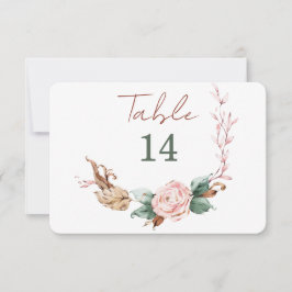 Romantische Herfst Tafel Nummers Save The Date