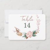 Romantische Herfst Tafelnummers (Voorkant)