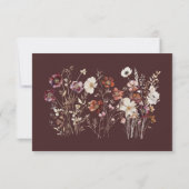 Romantische Herfst Terracotta Wildflower Wedding Save The Date (Achterkant)